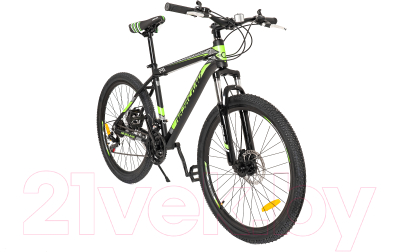 Велосипед Nasaland R1 26 (рама 18, черный/зеленый)