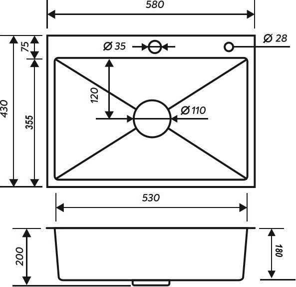 Купить Мойка кухонная РМС MR-5843 в Гродно