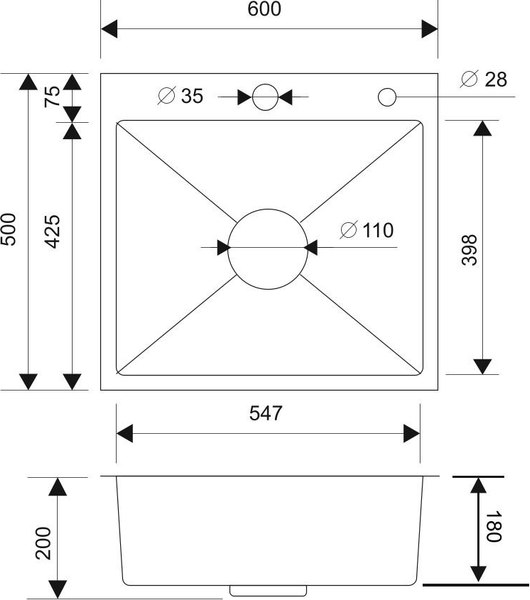 Купить Мойка кухонная РМС MR-6050 в Гродно