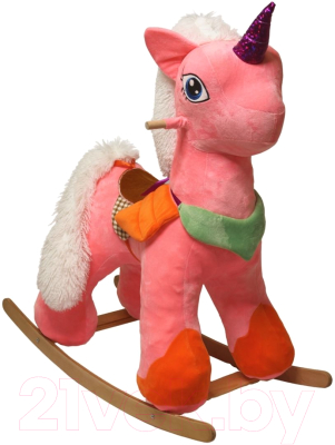Качалка детская SunRain Единорог (розовый/оранжевый)