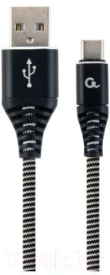 Кабель Gembird USB2 Type-C / CC-USB2B-AMCM-1M-BW (1м, черный/белый)