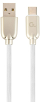 Кабель Gembird USB2 Type-C / CC-USB2R-AMCM-1M-W (1м, белый/серебристый) - 