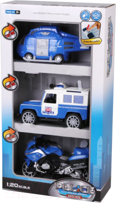 Набор игрушечных автомобилей Наша игрушка Полиция / 661-08E