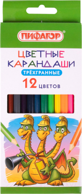 Набор цветных карандашей Пифагор Сказки / 181821 (12шт)