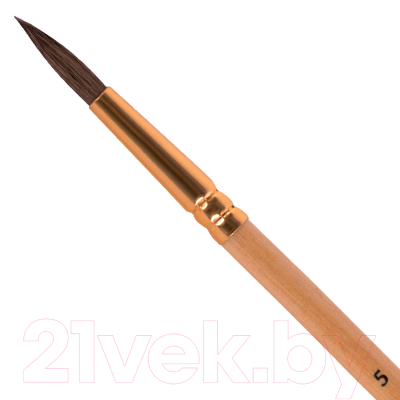 Кисть для рисования Пифагор Беличья №5 / 200819 (круглая)
