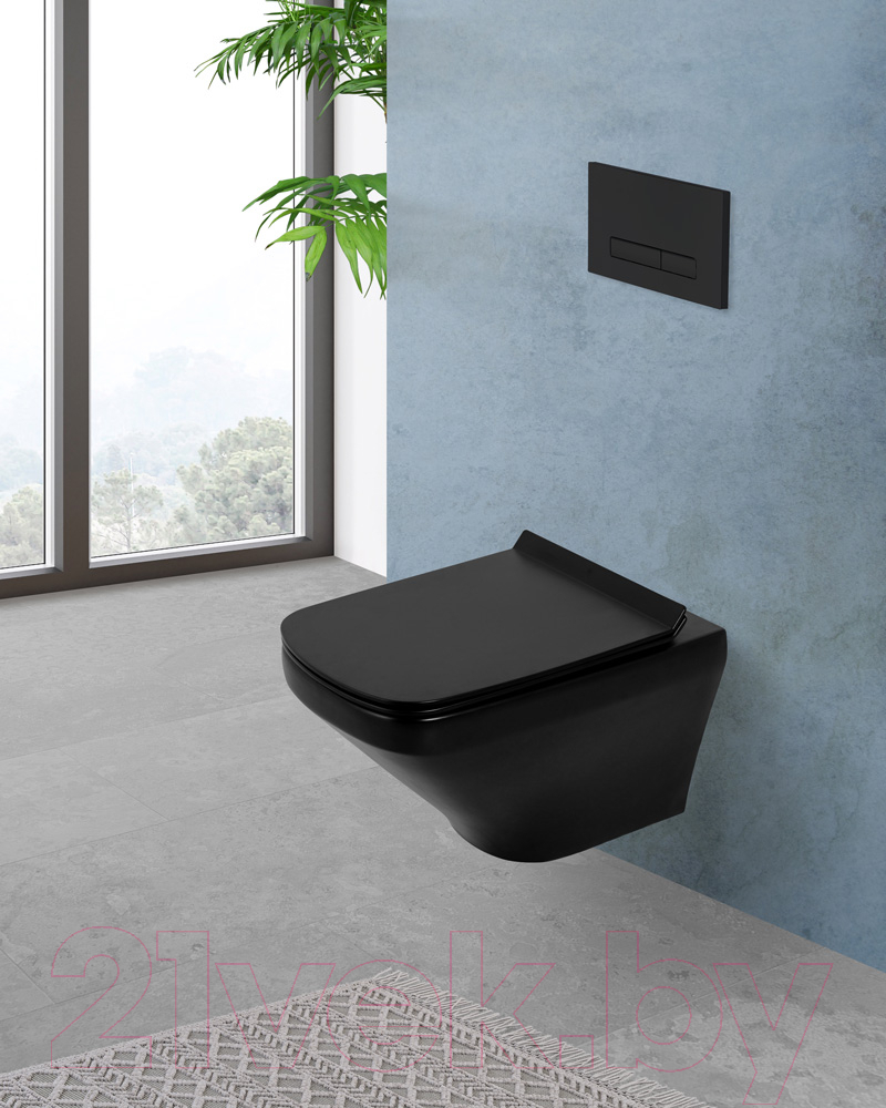 Унитаз подвесной BelBagno BB3201CHR-MB