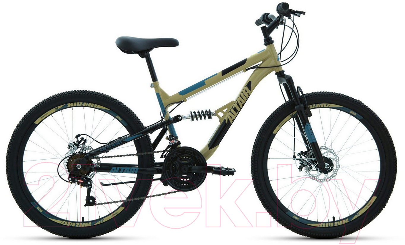Велосипед Forward Altair MTB FS 20 D 2022 / RBK22AL20046 (бежевый/черный)