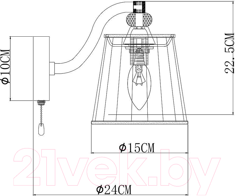 Бра Arte Lamp Talitha A4047AP-1CC