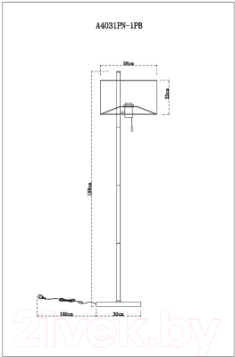 Торшер Arte Lamp Proxima A4031PN-1PB