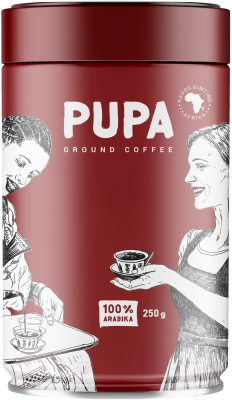 Кофе молотый PUPA Espresso 100% Арабика (250г, ж/б)
