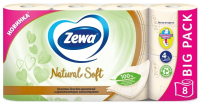 Туалетная бумага Zewa Natural Soft 4-слойная (1x8рул) - 