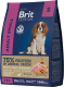 Сухой корм для собак Brit Premium Dog Adult Small с курицей / 5049905 (3кг) - 