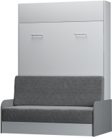 Шкаф-кровать трансформер Макс Стайл Studio Sofa 140x200x18 (белый базовый W908 ST2/Simple 27) - 