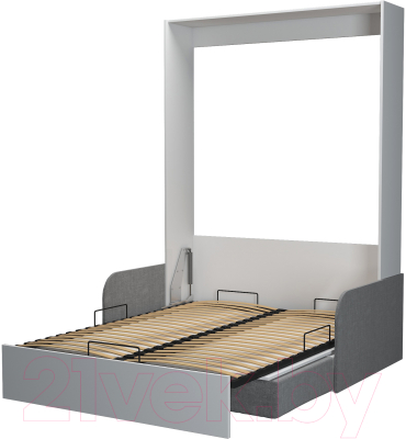 Шкаф-кровать трансформер Макс Стайл Studio Sofa 140x200x18 (белый базовый W908 ST2/Simple 27)