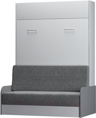 Шкаф-кровать трансформер Макс Стайл Studio Sofa 140x200x18 (белый базовый W908 ST2/Simple 27)