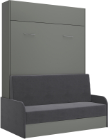 Шкаф-кровать трансформер Макс Стайл Studio Sofa 140x200x18 (серый пыльный U732 ST9/Simple 27) - 