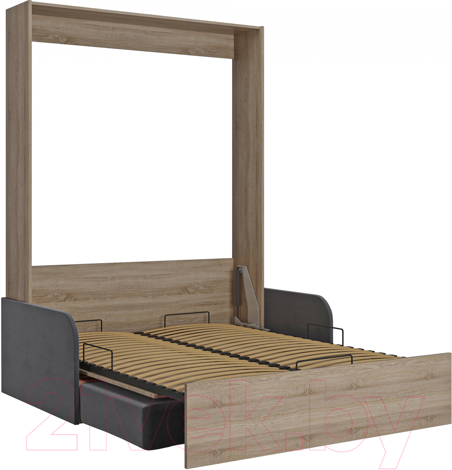 Шкаф-кровать трансформер Макс Стайл Studio Sofa 140x200x18 (дуб бардолино Н1145 ST10/Simple 27)
