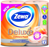 Туалетная бумага Zewa Deluxe Персик 3-слойная (4рул) - 