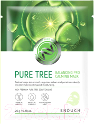 Изображение товара Маска для лица тканевая Enough Pure Tree Balancing Pro Calming Mask (25г)