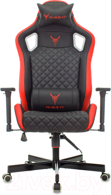 Изображение товара Кресло геймерское Бюрократ Knight Outrider (черный/красный ромбик экокожа)