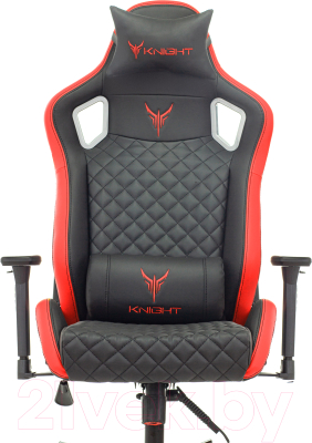 Изображение товара Кресло геймерское Бюрократ Knight Outrider (черный/красный ромбик экокожа)