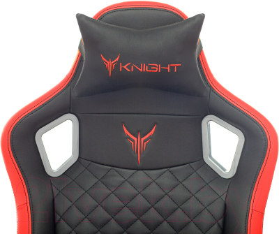 Изображение товара Кресло геймерское Бюрократ Knight Outrider (черный/красный ромбик экокожа)
