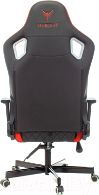 Изображение товара Кресло геймерское Бюрократ Knight Outrider (черный/красный ромбик экокожа)
