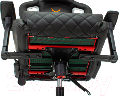 Изображение товара Кресло геймерское Бюрократ Knight Outrider (черный/красный ромбик экокожа)