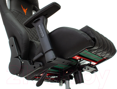 Изображение товара Кресло геймерское Бюрократ Knight Outrider (черный/красный ромбик экокожа)