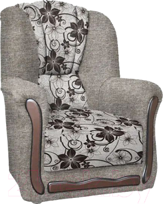 Комплект мягкой мебели Асмана Анна-1 (рогожка цветок крупн коричневый/рогожка беж)