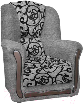Комплект мягкой мебели Асмана Анна-1 (рогожка завиток черный/рогожка серая)