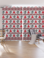 

Шторы JoyArty, Oxford DeLux Новогодняя вышивка / pox_37123