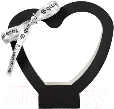 Изображение товара Пакет подарочный QWERTY Сердце / 74095 (черный)