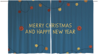 Шторы JoyArty Oxford DeLux Рождественские гирлянды / pox_380807 (145x180) - 