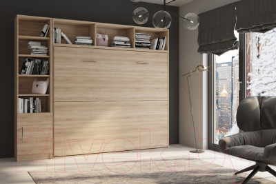 Комплект мебели для спальни Макс Стайл Strada 160x200 / COMPO-1 (дуб бардолино натуральный Н1145 ST10)