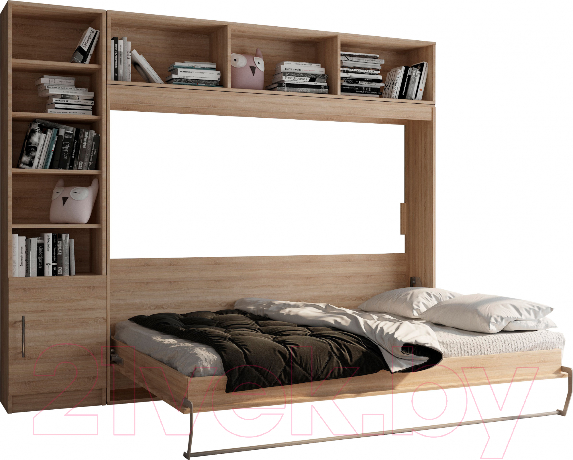 Комплект мебели для спальни Макс Стайл Strada 160x200 / COMPO-1 (дуб бардолино натуральный Н1145 ST10)