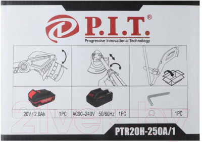 Триммер аккумуляторный P.I.T PTR 20H-250A/1
