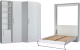 Комплект мебели для спальни Макс Стайл Smart 140x200 / COMPO-2 (белый базовый W908 ST2) - 