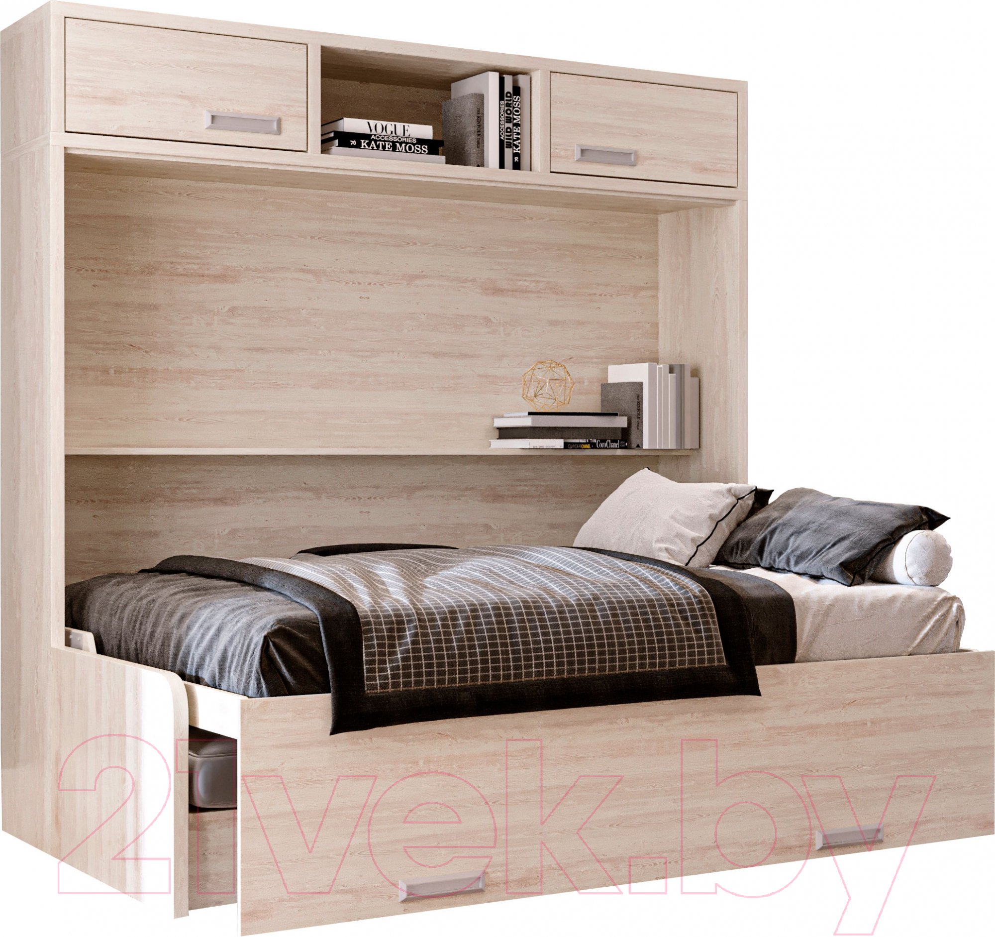 Комплект мебели для спальни Макс Стайл Bora Sofa 140x200 / COMPO-2 (сосна касцина Н1401 ST22/Piano 4)