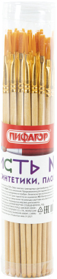 Изображение товара Кисть для рисования Пифагор Синтетика №5 / 200858 (плоская)