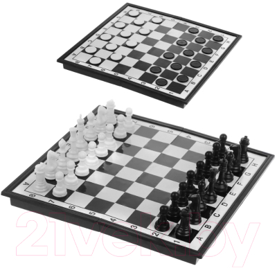 Набор настольных игр Наша игрушка Шахматы, шашки 2 в 1 / 100780230
