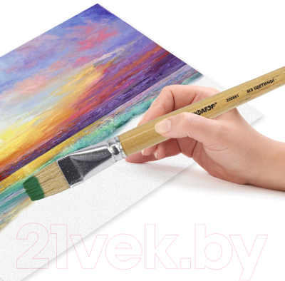 Изображение товара Кисть для рисования Пифагор Щетина 24 / 200881 (плоская)