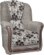 Кресло мягкое Асмана Анна-1 (рогожка цветок крупн коричневый/рогожка беж) - 