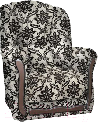 Кресло мягкое Асмана Анна-1 (рогожка вензель коричневый)