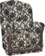Кресло мягкое Асмана Анна-1 (рогожка вензель коричневый) - 