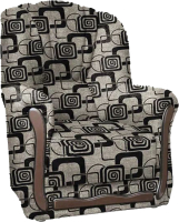 Кресло мягкое Асмана Анна-1 (рогожка кубики коричневые) - 