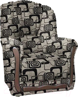 Кресло мягкое Асмана Анна-1 (рогожка кубики коричневые)