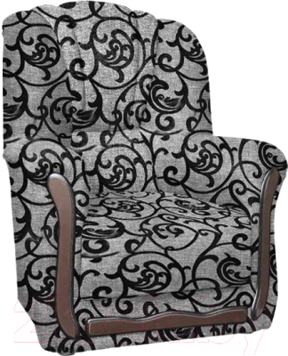 Кресло мягкое Асмана Анна-1 (рогожка завиток черный)