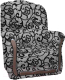 Кресло мягкое Асмана Анна-1 (рогожка завиток черный) - 