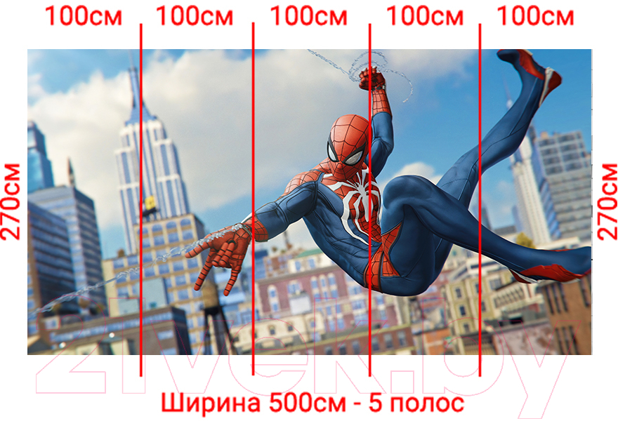 Фотообои листовые Arthata Fotooboi-SpiderMan-68 (500x270)